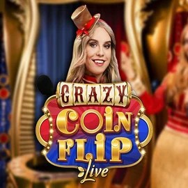 Official Live Casino logo: Crazy Coin Flip by Evolution at O'Reels Casino UK