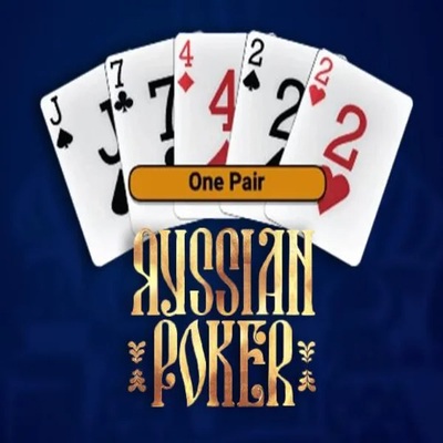 Russian Poker slot logo by OneTouch Games at O'Reels Casino UK